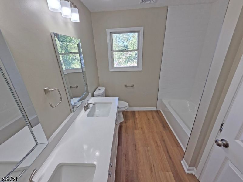 Bathroom, Dual Sink Vanities, Interior, Wood Texture Flooring