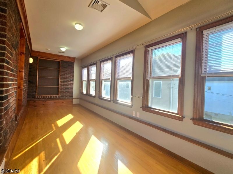 Empty room, Interior, Stone Walls, Wood Texture Flooring