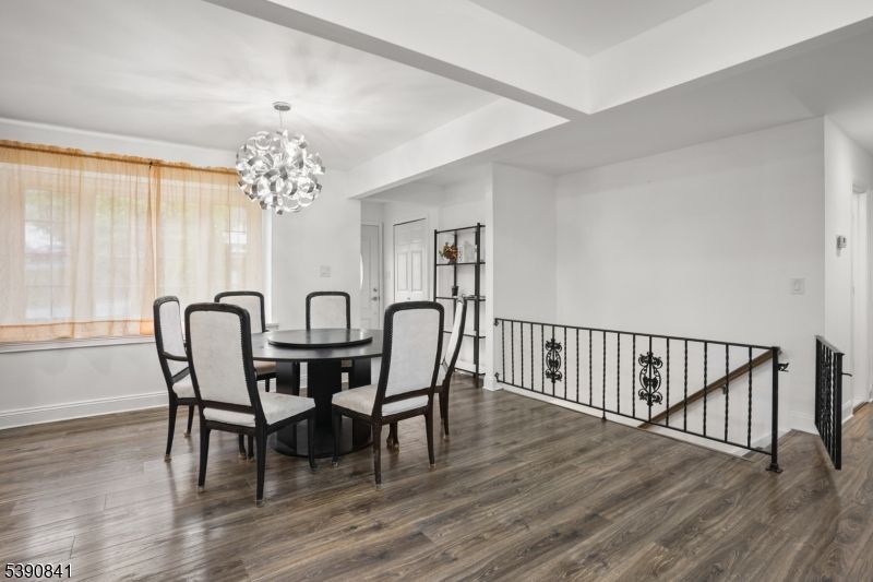 Chandelier, Dining room, Interior, Pendant Lights, Wood Texture Flooring