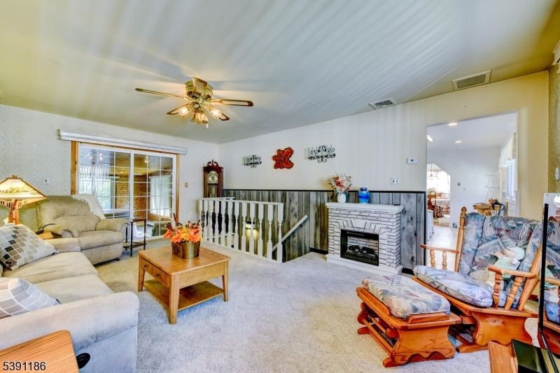 Fireplace, Interior, Living room, Recessed Lighting