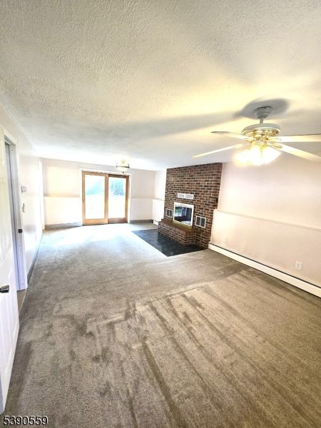 Empty room, Fireplace, Interior, Stone Walls