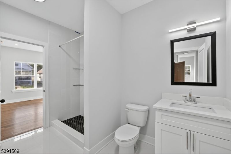 Bathroom, Interior, Recessed Lighting, Wood Texture Flooring