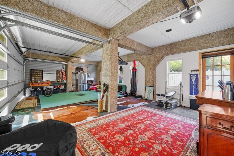 Billiard Table, Fitness Equipment, Interior, Stone Walls