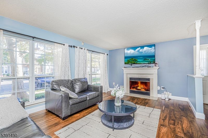 Fireplace, Interior, Living room, Wood Texture Flooring