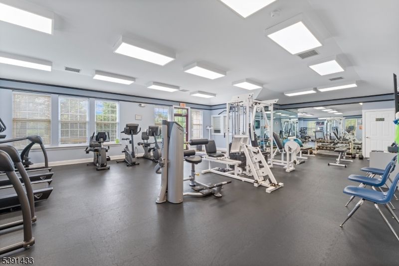 Fitness Equipment, Gym, Interior, Recessed Lighting