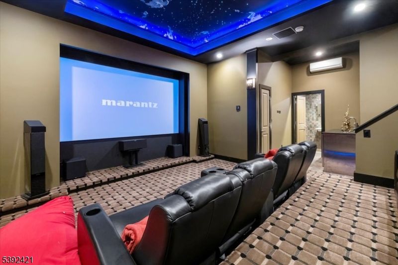 Home Theatre Room, Interior, Projection Screen, Recessed Lighting, Theatre Room
