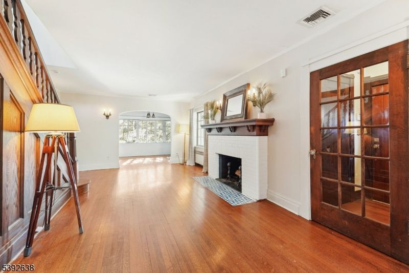 Empty room, Fireplace, Interior, Wood Texture Flooring