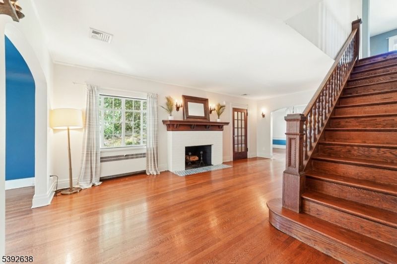 Fireplace, Interior, Wood Texture Flooring