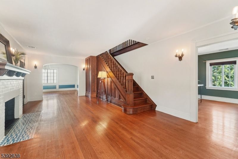 Empty room, Fireplace, Interior, Wood Texture Flooring