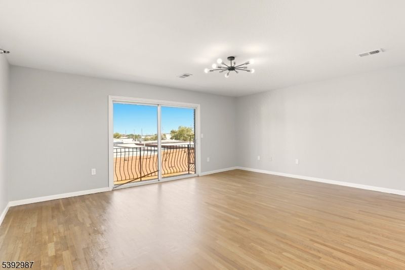 Empty room, Interior, Pendant Lights, Wood Texture Flooring