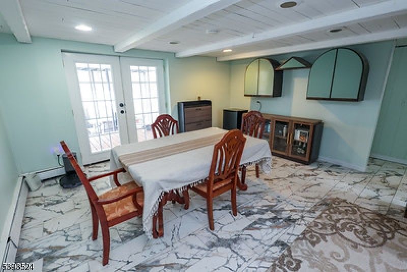 Dining room, Interior, Marble, Recessed Lighting