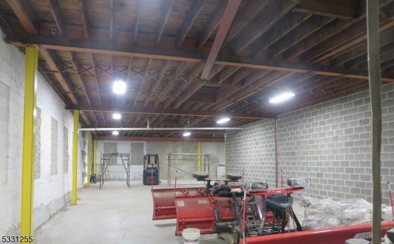 Fitness Equipment, Interior, Recessed Lighting, Stone Walls, Wooden Beams