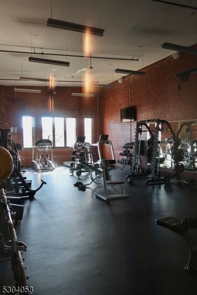 Fitness Equipment, Gym, Interior, Stone Walls