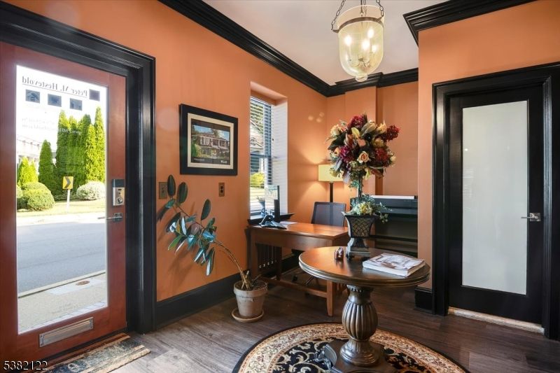 Home Office, Interior, Pendant Lights, Wood Texture Flooring