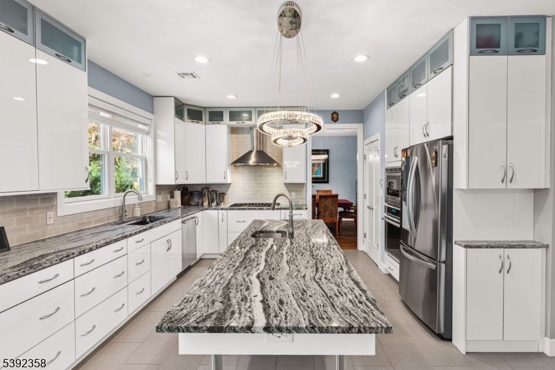 Interior, Kitchen, Pendant Lights, Recessed Lighting, Stainless Steel Appliances