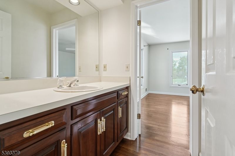 Bathroom, Interior, Recessed Lighting, Wood Texture Flooring
