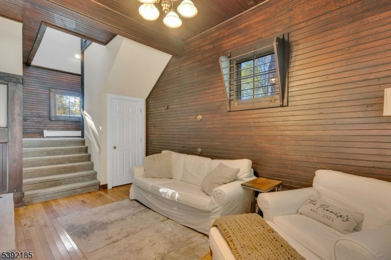 Interior, Living room, Pendant Lights, Wooden Ceilings, Wood Texture Flooring, Wooden Walls