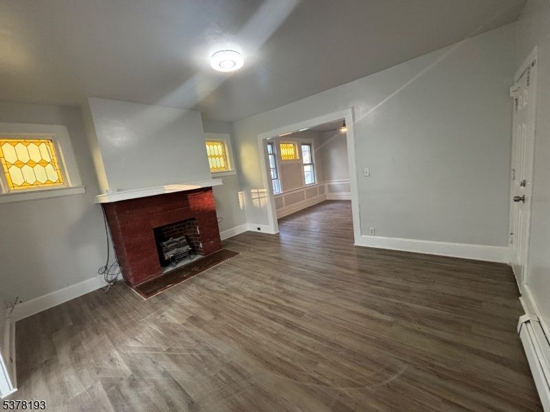 Empty room, Fireplace, Interior, Wood Texture Flooring