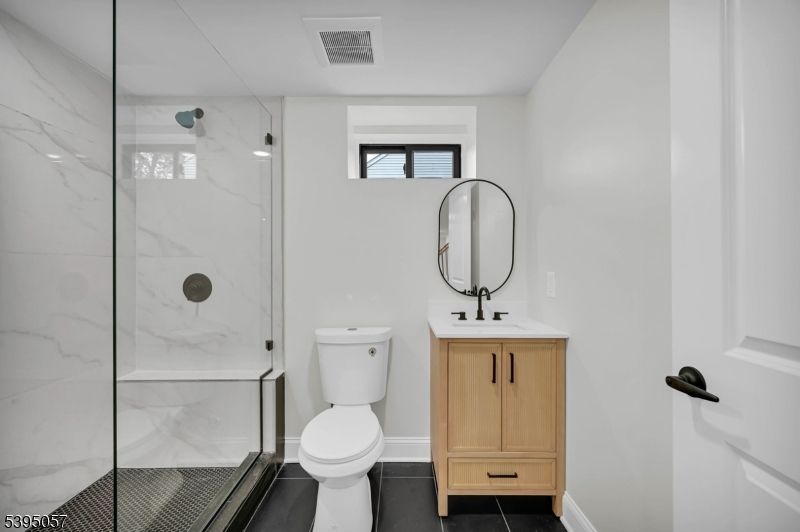 Bathroom, Glass Shower, Interior, Marble Walls