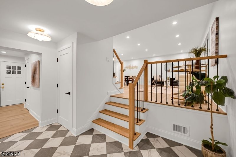 Interior, Marble, Recessed Lighting, Wood Texture Flooring