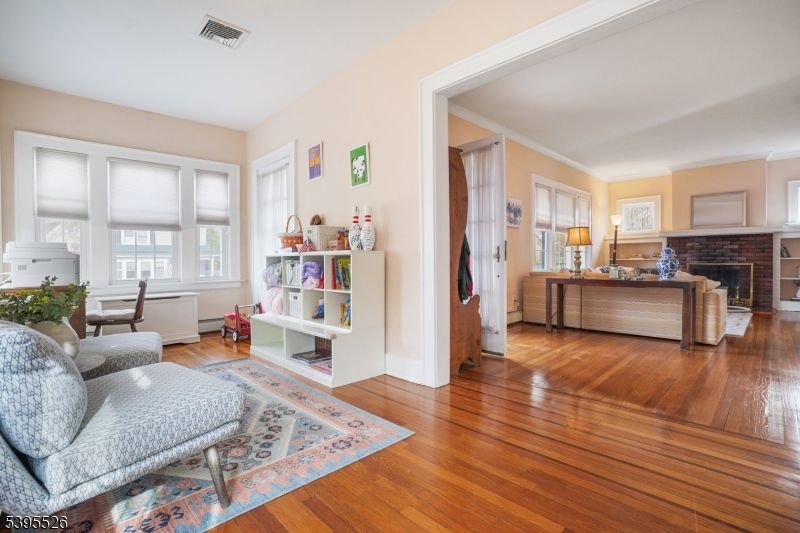 Fireplace, Interior, Wood Texture Flooring