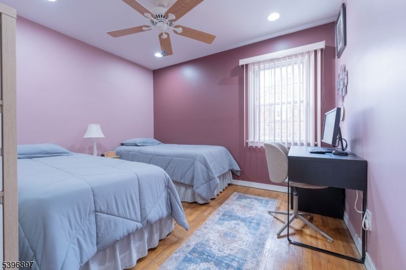 Bedroom, Home Office, Interior, Recessed Lighting, Wood Texture Flooring