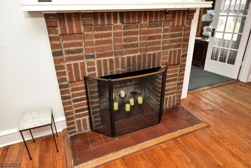 Fireplace, Interior, Stone Walls, Wood Texture Flooring