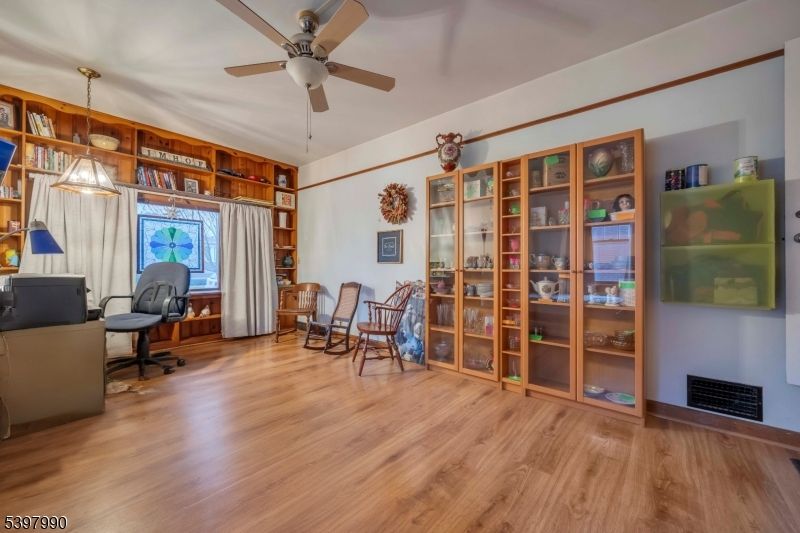 Home Office, Interior, Pendant Lights, Wood Texture Flooring
