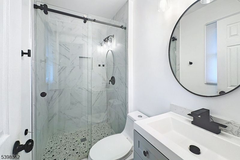 Bathroom, Glass Shower, Interior, Marble Walls