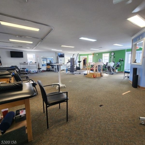 Fitness Equipment, Gym, Interior, Recessed Lighting