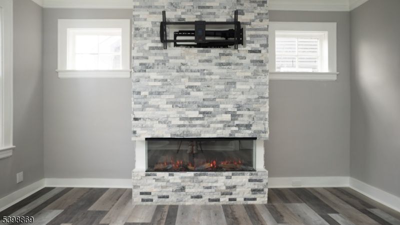 Fireplace, Interior, Wood Texture Flooring