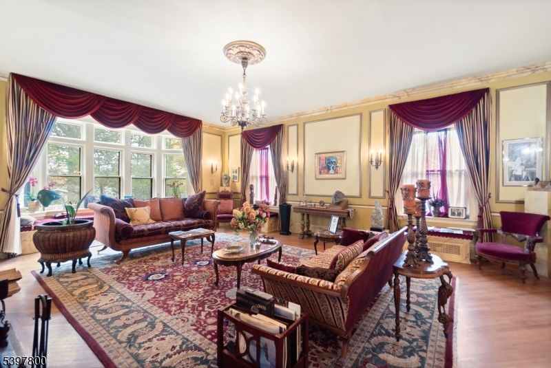 Chandelier, Interior, Living room, Wood Texture Flooring