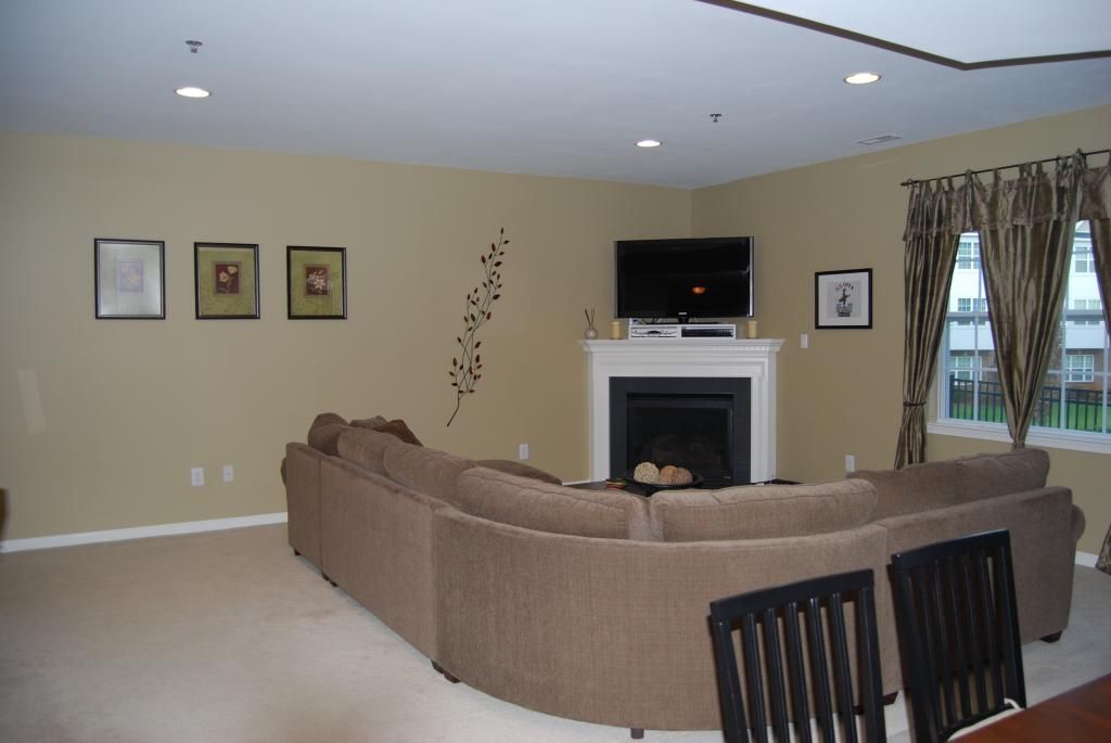 Fireplace, Interior, Living room, Recessed Lighting