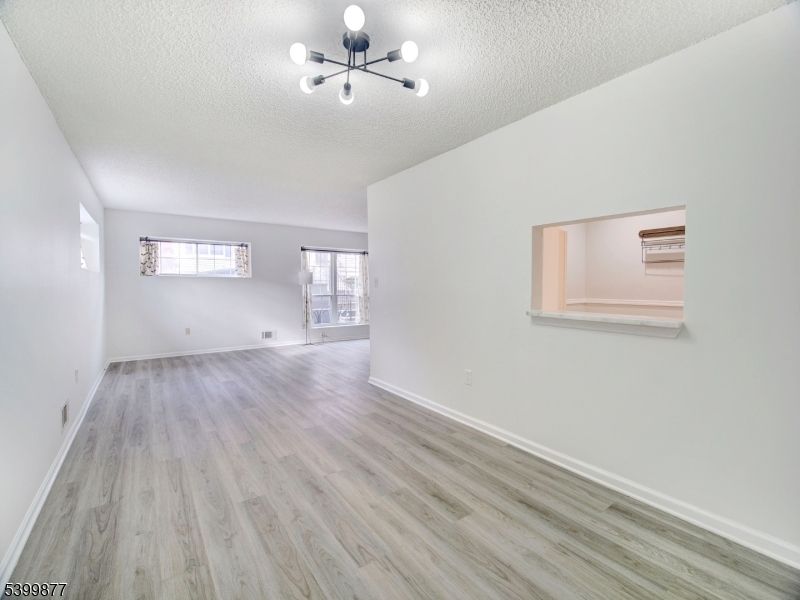 Empty room, Interior, Pendant Lights, Wood Texture Flooring