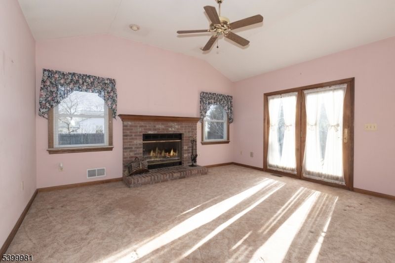 Empty room, Fireplace, Interior