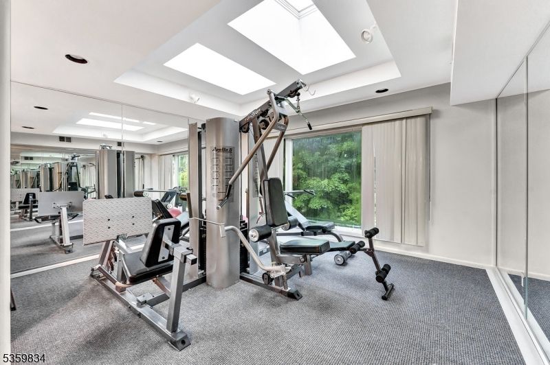 Fitness Equipment, Gym, Interior, Recessed Lighting