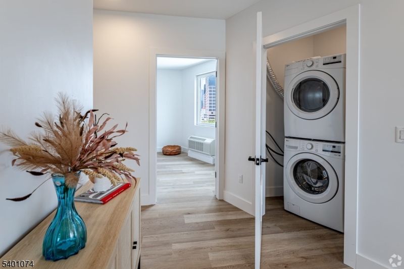 Interior, Recessed Lighting, Utility Closets, Washer, Wood Texture Flooring