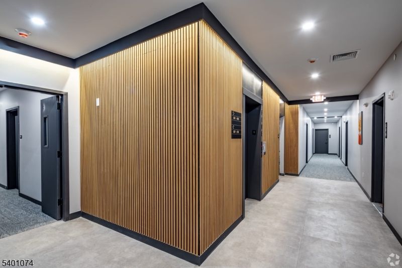 Elevator, Interior, Recessed Lighting, Wooden Walls