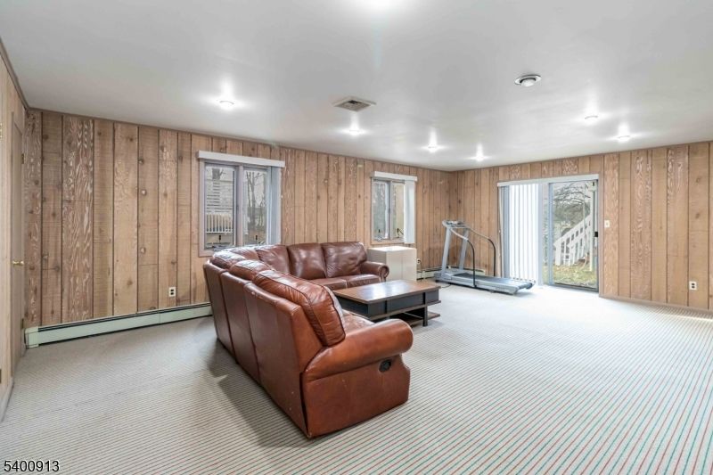 Interior, Living room, Recessed Lighting, Wooden Walls