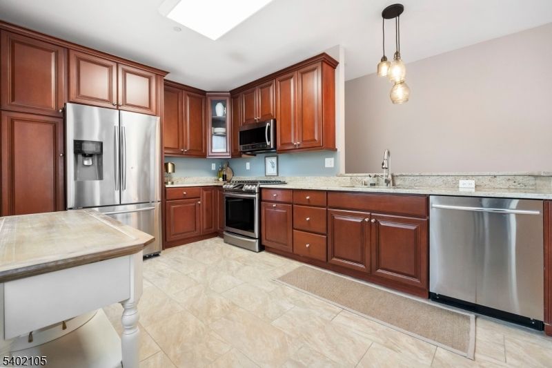 Interior, Kitchen, Pendant Lights, Recessed Lighting, Stainless Steel Appliances