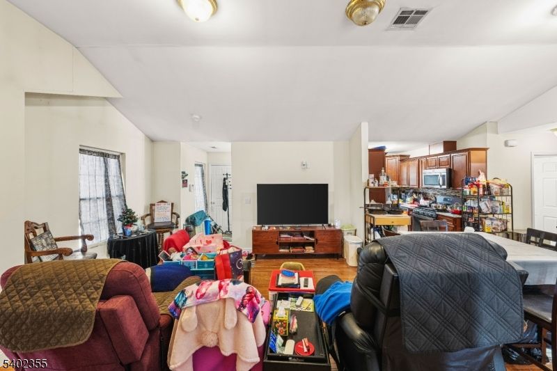 Interior, Kitchen, Living room, Wood Texture Flooring