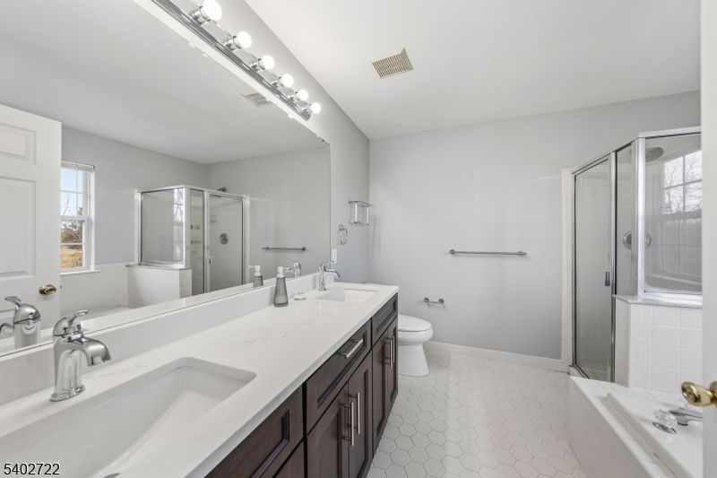 Bathroom, Dual Sink Vanities, Glass Shower, Interior