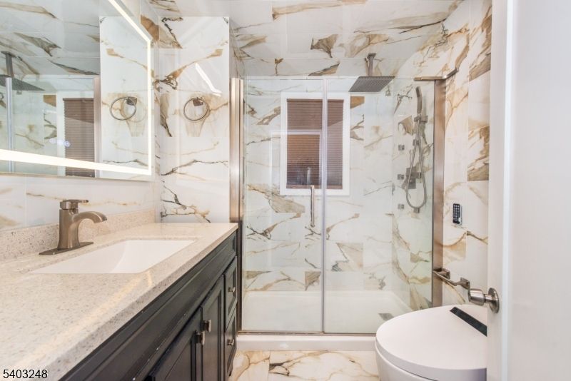 Bathroom, Glass Shower, Interior, Marble, Marble Walls