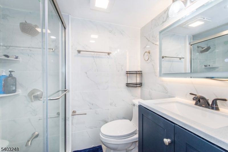 Bathroom, Glass Shower, Interior, Marble Walls