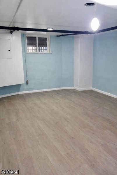 Empty room, Interior, Pendant Lights, Wood Texture Flooring