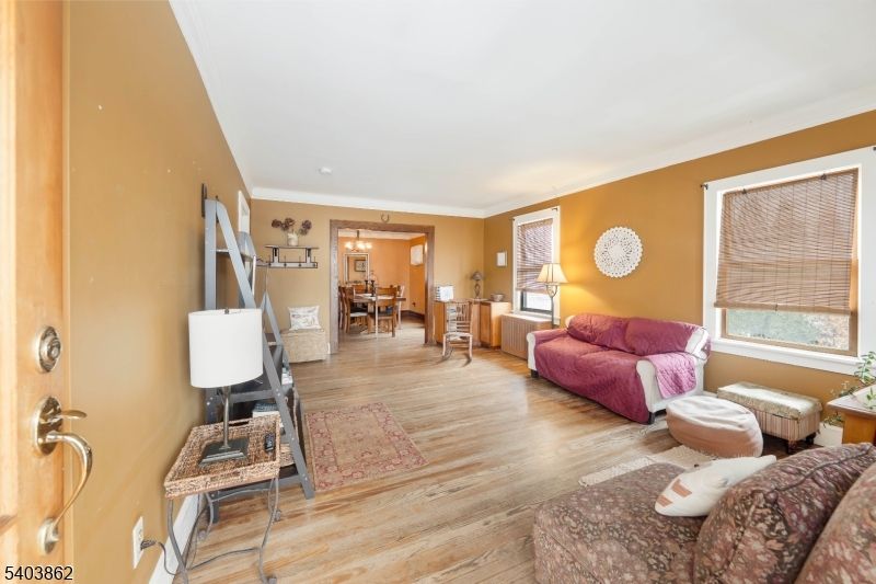 Dining room, Interior, Living room, Pendant Lights, Wood Texture Flooring