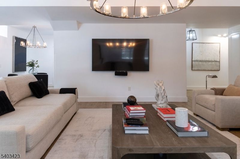 Chandelier, Interior, Living room, Wood Texture Flooring