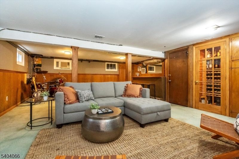 Interior, Living room, Recessed Lighting, Wooden Walls