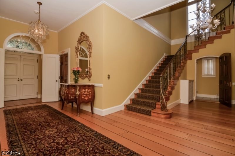 Chandelier, Interior, Wood Texture Flooring