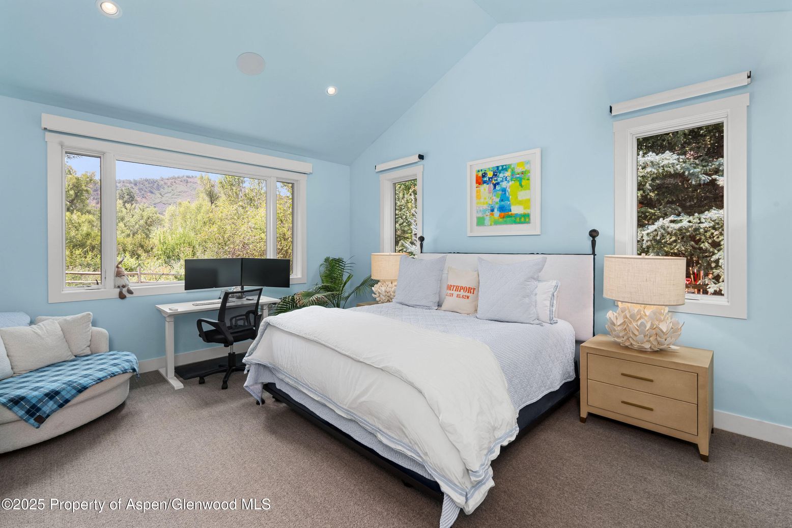 Bedroom, Home Office, Interior, Recessed Lighting